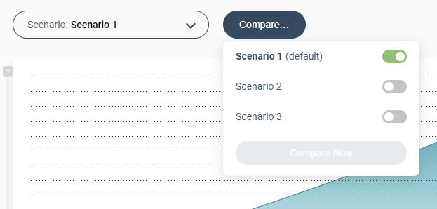 Compare scenario menu