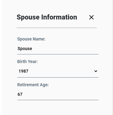 Spouse info